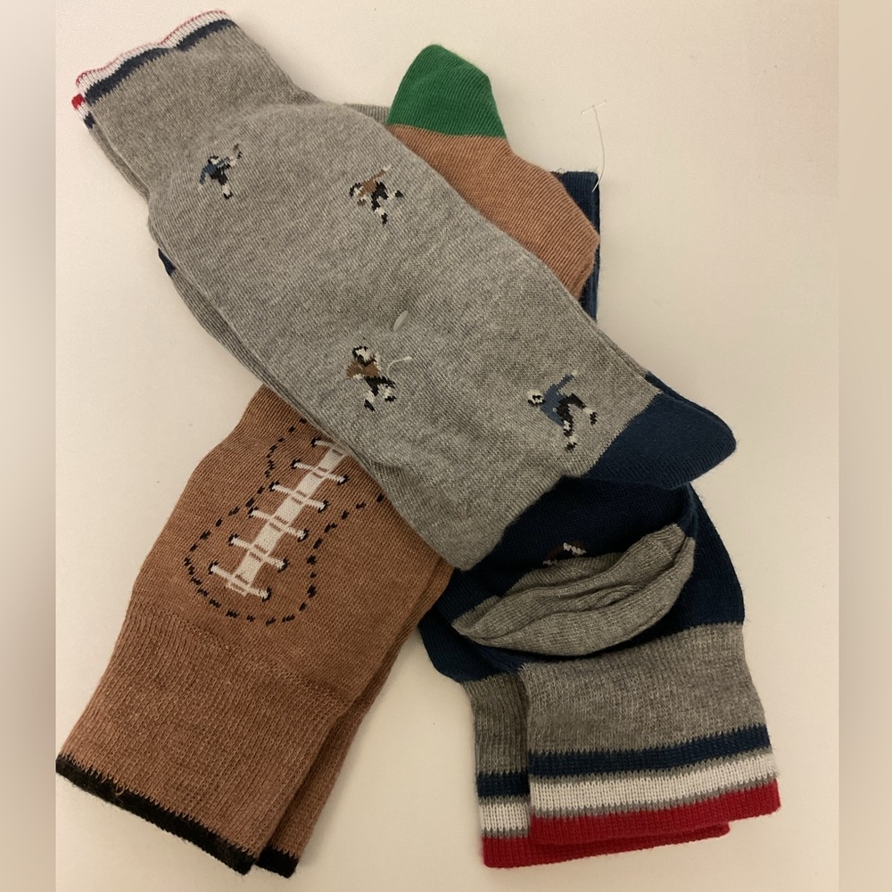Nordstrom Mens 3 Pair Mixed Pattern Cotton Blend Socks Os Nwot